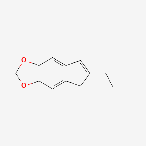 molecular formula C13H14O2 B1217563 Propylmethylenedioxyindene CAS No. 88750-74-7