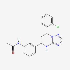 molecular formula C19H16ClN5O B12175655 N-{3-[7-(2-chlorophenyl)-4H,7H-[1,2,4]triazolo[1,5-a]pyrimidin-5-yl]phenyl}acetamide 