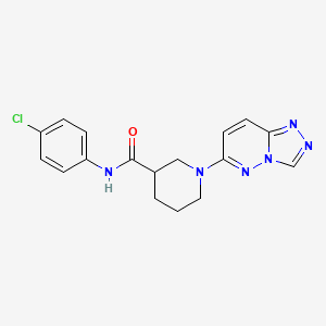 molecular formula C17H17ClN6O B12175683 N-(4-chlorophenyl)-1-([1,2,4]triazolo[4,3-b]pyridazin-6-yl)piperidine-3-carboxamide 