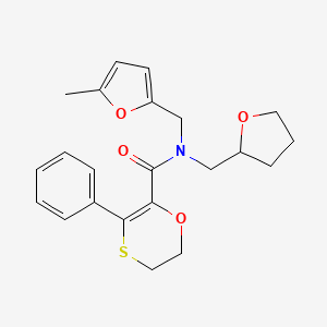 1,4-Oxathiin-2-carboxamide, 5,6-dihydro-N-[(5-methyl-2-furanyl)methyl]-3-phenyl-N-[(tetrahydro-2-furanyl)methyl]-