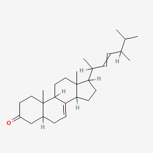 molecular formula C28H44O B1217572 17-(5,6-Dimethylhept-3-en-2-yl)-10,13-dimethyl-1,2,4,5,6,9,11,12,14,15,16,17-dodecahydrocyclopenta[a]phenanthren-3-one 