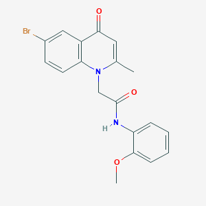 molecular formula C19H17BrN2O3 B1217574 2-(6-bromo-2-methyl-4-oxo-1-quinolinyl)-N-(2-methoxyphenyl)acetamide 