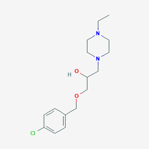 molecular formula C16H25ClN2O2 B12175757 1-[(4-Chlorophenyl)methoxy]-3-(4-ethylpiperazin-1-yl)propan-2-ol 