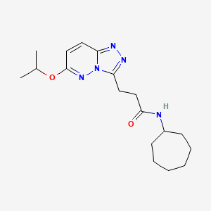 N-cycloheptyl-3-(6-isopropoxy-[1,2,4]triazolo[4,3-b]pyridazin-3-yl)propanamide