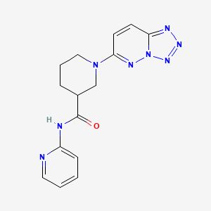 molecular formula C15H16N8O B12175793 N-(pyridin-2-yl)-1-(tetrazolo[1,5-b]pyridazin-6-yl)piperidine-3-carboxamide 