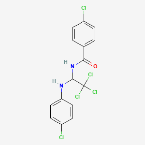 4-chloro-N-[2,2,2-trichloro-1-(4-chloroanilino)ethyl]benzamide