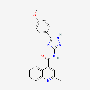 N-[3-(4-methoxyphenyl)-1H-1,2,4-triazol-5-yl]-2-methyl-4-quinolinecarboxamide