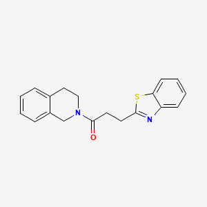 molecular formula C19H18N2OS B12176041 3-(1,3-benzothiazol-2-yl)-1-(3,4-dihydroisoquinolin-2(1H)-yl)propan-1-one 