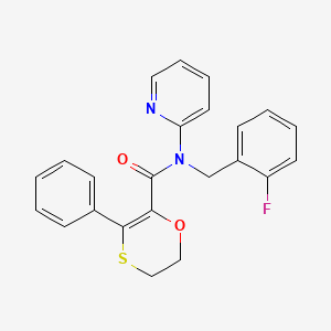 N-(2-fluorobenzyl)-3-phenyl-N-(pyridin-2-yl)-5,6-dihydro-1,4-oxathiine-2-carboxamide