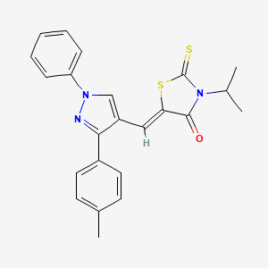 3-(1-Methylethyl)-5-[[3-(4-methylphenyl)-1-phenyl-1H-pyrazol-4-yl]methylene]-2-thioxo-4-Thiazolidinone