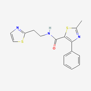 2-methyl-4-phenyl-N-[2-(1,3-thiazol-2-yl)ethyl]-1,3-thiazole-5-carboxamide