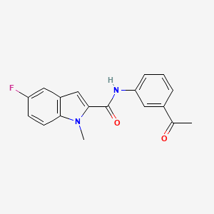 molecular formula C18H15FN2O2 B12176206 N-(3-acetylphenyl)-5-fluoro-1-methyl-1H-indole-2-carboxamide 