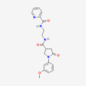 N-[2-({[1-(3-methoxyphenyl)-5-oxopyrrolidin-3-yl]carbonyl}amino)ethyl]pyridine-2-carboxamide