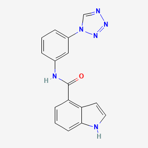 molecular formula C16H12N6O B12176238 N-[3-(1H-tetrazol-1-yl)phenyl]-1H-indole-4-carboxamide 