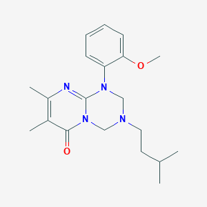 molecular formula C20H28N4O2 B12176245 3-isopropyl-1-(2-methoxyphenyl)-7,8-dimethyl-1,2,3,4-tetrahydro-6H-pyrimido[1,2-a][1,3,5]triazin-6-one 