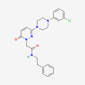 2-{3-[4-(3-chlorophenyl)piperazin-1-yl]-6-oxopyridazin-1(6H)-yl}-N-(2-phenylethyl)acetamide