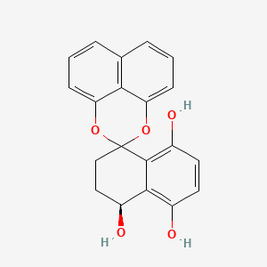 molecular formula C20H16O5 B1217628 (S)-Spiro[naphtho[1,8-de]-1,3-dioxin-2,1'-tetralin]-4'alpha,5',8'-triol 