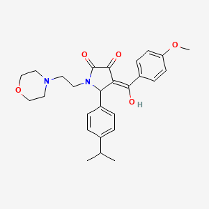 molecular formula C27H32N2O5 B12176297 3-hydroxy-4-(4-methoxybenzoyl)-1-[2-(morpholin-4-yl)ethyl]-5-[4-(propan-2-yl)phenyl]-2,5-dihydro-1H-pyrrol-2-one 