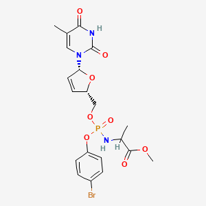 molecular formula C20H23BrN3O8P B1217630 Stampidine 