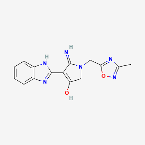 4-(1H-benzimidazol-2-yl)-5-imino-1-[(3-methyl-1,2,4-oxadiazol-5-yl)methyl]-2,5-dihydro-1H-pyrrol-3-ol