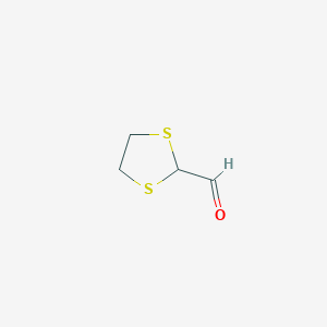molecular formula C4H6OS2 B1217633 1,3-Dithiolane-2-carbaldehyde 