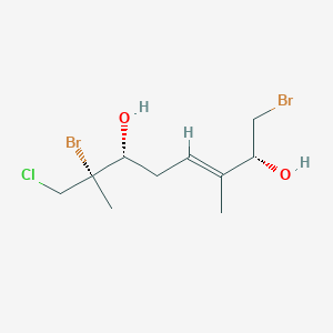 molecular formula C10H17Br2ClO2 B1217634 (2R,6R,7S)-1,7-dibromo-8-chloro-3,7-dimethyloct-3-ene-2,6-diol 