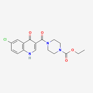 Ethyl 4-[(6-chloro-4-hydroxyquinolin-3-yl)carbonyl]piperazine-1-carboxylate