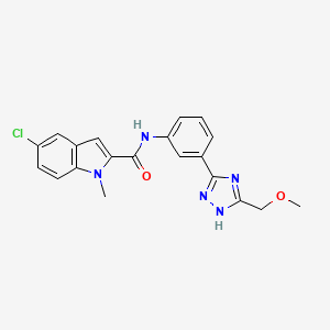 5-chloro-N-{3-[5-(methoxymethyl)-1H-1,2,4-triazol-3-yl]phenyl}-1-methyl-1H-indole-2-carboxamide