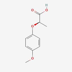 molecular formula C10H12O4 B1217640 2-(p-Methoxyphenoxy)propanoate CAS No. 4276-75-9