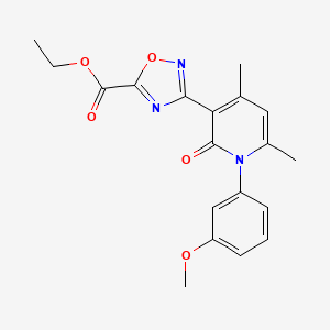 Ethyl 3-[1-(3-methoxyphenyl)-4,6-dimethyl-2-oxo-1,2-dihydropyridin-3-yl]-1,2,4-oxadiazole-5-carboxylate