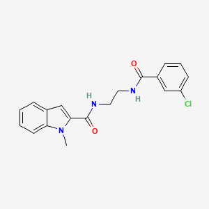 N-(2-{[(3-chlorophenyl)carbonyl]amino}ethyl)-1-methyl-1H-indole-2-carboxamide