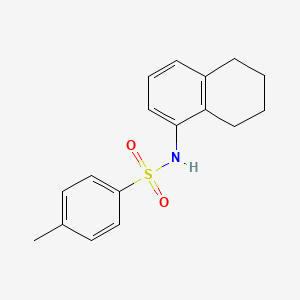 molecular formula C17H19NO2S B1217643 4-methyl-N-(5,6,7,8-tetrahydronaphthalen-1-yl)benzenesulfonamide 
