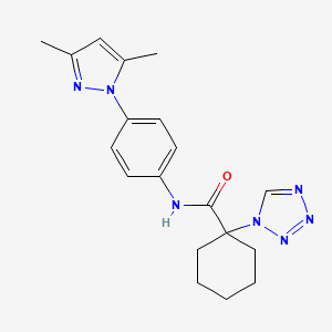 N-[4-(3,5-dimethyl-1H-pyrazol-1-yl)phenyl]-1-(1H-tetrazol-1-yl)cyclohexanecarboxamide