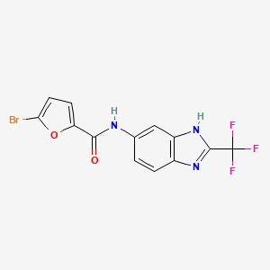 molecular formula C13H7BrF3N3O2 B12176476 5-bromo-N-[2-(trifluoromethyl)-1H-benzimidazol-5-yl]furan-2-carboxamide 