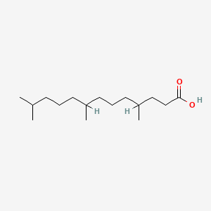 molecular formula C16H32O2 B1217648 4,8,12-Trimethyltridecanoic acid CAS No. 10339-73-8