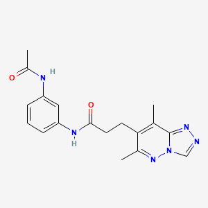 molecular formula C18H20N6O2 B12176526 N-[3-(acetylamino)phenyl]-3-(6,8-dimethyl[1,2,4]triazolo[4,3-b]pyridazin-7-yl)propanamide 