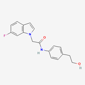 2-(6-fluoro-1H-indol-1-yl)-N-[4-(2-hydroxyethyl)phenyl]acetamide