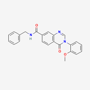 N-benzyl-3-(2-methoxyphenyl)-4-oxo-3,4-dihydroquinazoline-7-carboxamide