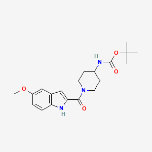 tert-butyl {1-[(5-methoxy-1H-indol-2-yl)carbonyl]piperidin-4-yl}carbamate