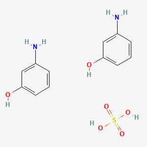 molecular formula C12H16N2O6S B1217666 Phenol, 3-amino-, sulfate (2:1) (salt) CAS No. 68239-81-6