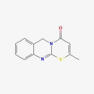 molecular formula C12H10N2OS B1217667 2-Methyl-5,6-dihydro-1,3-thiazino(2,3-b)quinazolin-4-one CAS No. 85852-71-7