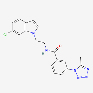 molecular formula C19H17ClN6O B12176684 N-[2-(6-chloro-1H-indol-1-yl)ethyl]-3-(5-methyl-1H-tetrazol-1-yl)benzamide 