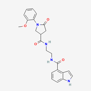 N-[2-({[1-(2-methoxyphenyl)-5-oxopyrrolidin-3-yl]carbonyl}amino)ethyl]-1H-indole-4-carboxamide