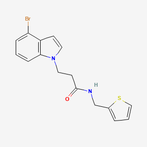 3-(4-bromo-1H-indol-1-yl)-N-(thiophen-2-ylmethyl)propanamide