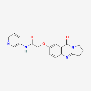 molecular formula C18H16N4O3 B12176785 2-[(9-oxo-1,2,3,9-tetrahydropyrrolo[2,1-b]quinazolin-7-yl)oxy]-N-(pyridin-3-yl)acetamide 