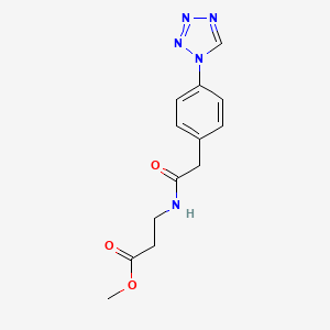 molecular formula C13H15N5O3 B12176866 methyl N-{[4-(1H-tetrazol-1-yl)phenyl]acetyl}-beta-alaninate 