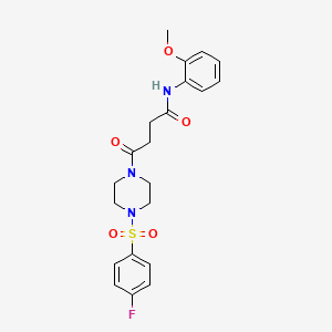 4-(4-((4-fluorophenyl)sulfonyl)piperazin-1-yl)-N-(2-methoxyphenyl)-4-oxobutanamide