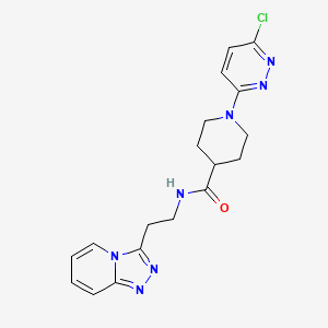 1-(6-chloropyridazin-3-yl)-N-[2-([1,2,4]triazolo[4,3-a]pyridin-3-yl)ethyl]piperidine-4-carboxamide