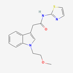 molecular formula C16H17N3O2S B12176983 2-(1-(2-methoxyethyl)-1H-indol-3-yl)-N-(thiazol-2-yl)acetamide 