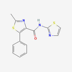 2-methyl-5-phenyl-N-(1,3-thiazol-2-yl)-1,3-thiazole-4-carboxamide